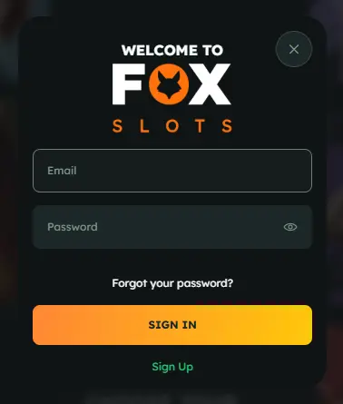 FoxSlots Casino Sign In Process